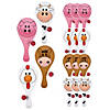 9" Farm Animal Wood Paddleball Games with Rubber Ball - 12 Pc. Image 1