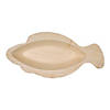 9" Fish Natural Palm Leaf Eco-Friendly Disposable Trays (100 Trays) Image 1