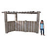 9 Ft. 6" x 5 Ft. 6" 3D Nativity Stable Grey Cardboard Stand-Up Image 1