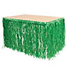 9 ft. Artificial Grass Tropical Green Plastic Table Skirt Image 1