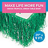 9 ft. Artificial Grass Tropical Green Plastic Table Skirt Image 2