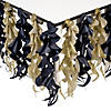 9 ft. Black & Gold Swirl Disposable Paper Table Skirt Image 1