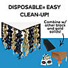 9 ft. Black & Gold Swirl Disposable Paper Table Skirt Image 2