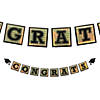 9 Ft. Gold Holographic Congrats Graduation Ready-to-Hang Foil Outdoor Garland Image 1