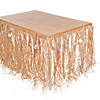 9 ft. Natural Raffia Straw &amp; Sea Shells Table Skirt Decoration Image 1
