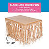 9 ft. Natural Raffia Straw &amp; Sea Shells Table Skirt Decoration Image 2