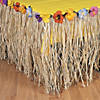 9 Ft. x 29" Hibiscus Raffia Table Skirt with Polyester Flower Trim Image 1