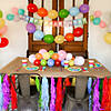 9 Ft. x 29" Rainbow Party Bright Colors Fringe Strips Table Skirt Image 1