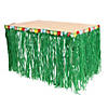 9 ft. x 29" Tropical Flowered Green Plastic Table Skirt Image 1