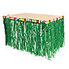 9 ft. x 29" Tropical Flowered Green Plastic Table Skirt Image 3