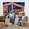 9 Ft. x 6 Ft. Nativity Stable Scene with Animals Plastic Backdrop - 3 Pc. Image 1