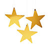 9" Gold Metallic Stars - 12 Pc. Image 1