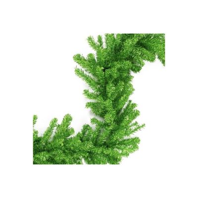 9' Green Tinsel Garland, Unlit Image 1