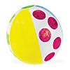 9" Inflatable DIY Medium White Vinyl Beach Ball Coloring Crafts - 4 Pc. Image 1