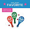 9" Joy To the World Red, Green & Blue Wood Paddleball Games - 12 Pc. Image 1