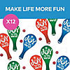 9" Joy To the World Red, Green & Blue Wood Paddleball Games - 12 Pc. Image 2