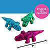 9" Metallic Scales Blue, Green & Pink Stuffed Alligators - 12 Pc. Image 2