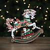 9" Musical Merry Christmas Rocking Horse Figure Image 1
