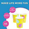 9 oz. Bright Easter Egg Polka Dots & Ribbons Disposable Paper Cups - 8 Ct. Image 1