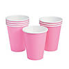 9 oz. Candy Pink Disposable Paper Cups - 24 Ct. Image 1