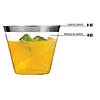 9 oz. Clear with Metallic Silver Rim Round Disposable Plastic Cups (240 Cups) Image 2