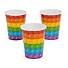 9 oz. Lotsa Pops Rainbow Color Disposable Paper Cups - 8 Ct. Image 1