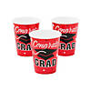 9 oz. Red Congrats Grad Cap Disposable Paper Cups - 25 Ct. Image 1