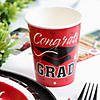 9 oz. Red Congrats Grad Cap Disposable Paper Cups - 25 Ct. Image 2