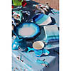 9 oz. Shark Party Blue Disposable Paper Cups with Metallic Sleeves - 8 Ct. Image 1