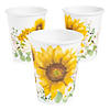 9 oz. Sunflower Party Bouquet Disposable Paper Cups - 8 Ct. Image 1
