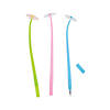 9" Pastel UV Light Color-Changing Flower Plastic Pens - 12 Pc. Image 1