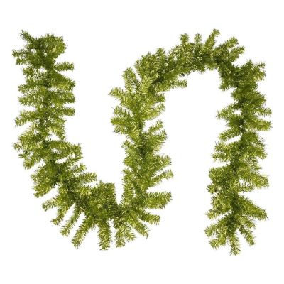 9' PVC Pine Garland: Lime Green Unlit Image 1