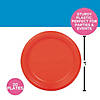 9" Red Disposable Plastic Dinner Plates - 20 Ct. Image 2
