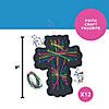 9" Religious Black Foam Cross with String Art Craft Kit - Makes 12 Image 2