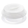 9" Solid White Disposable Plastic Buffet Plates with Clear Dome Lids - (500 Settings) Image 1
