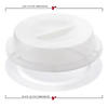 9" Solid White Disposable Plastic Buffet Plates with Clear Dome Lids - (500 Settings) Image 2