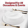9" Solid White Disposable Plastic Buffet Plates with Clear Dome Lids - (500 Settings) Image 4