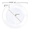 9" Solid White Economy Round Disposable Plastic Buffet Plates (120 Plates) Image 2