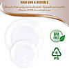 9" Solid White Economy Round Disposable Plastic Buffet Plates (60 Plates) Image 3
