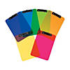 9" x 12" Red, Orange, Yellow, Blue & Green Transparent Plastic Clipboards - 6 Pc. Image 2