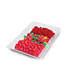 9" x 13" Clear Rectangular with Groove Rim Plastic Serving Trays (15 Trays) Image 1
