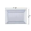 9" x 13" Clear Rectangular with Groove Rim Plastic Serving Trays (15 Trays) Image 2