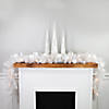 9' x 14" Pre-Lit White Alaskan Pine Artificial Christmas Garland  Warm White LED Lights Image 1