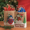 9" x 4" Medium Jesus Loves You Snow Much Gift Bags - 12 Pc. Image 2