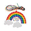 9" x 6"  Rainbow Lacing Cardstock & Foam Craft Kit - Makes 12 Image 1