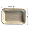 9" x 6" Rectangular Natural Palm Leaf Eco-Friendly Disposable Trays (100 Trays) Image 2