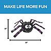 9" x 9" Silly Spider-Shaped Black & Purple Papier-M&#226;ch&#233; Pi&#241;ata Image 1