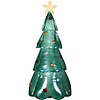 90" Blow-Up Inflatable Mixed Media Green Christmas Tree with Built-In LED Lights Outdoor Yard Decoration Image 1