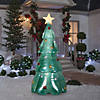 90" Blow-Up Inflatable Mixed Media Green Christmas Tree with Built-In LED Lights Outdoor Yard Decoration Image 2
