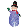 90" Blow Up Inflatable Snowman Projection Outdoor Yard Decoration Image 1